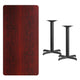 Mahogany |#| 30inch x 60inch Mahogany Laminate Table Top with 22inch x 22inch Table Height Bases
