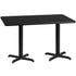 30'' x 60'' Rectangular Laminate Table Top with 22'' x 22'' Table Height Bases