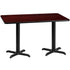 30'' x 60'' Rectangular Laminate Table Top with 22'' x 22'' Table Height Bases