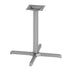 Silver |#| Commercial Silver Table X-Base with 3" Diameter Table Height Column - 30" x 30"