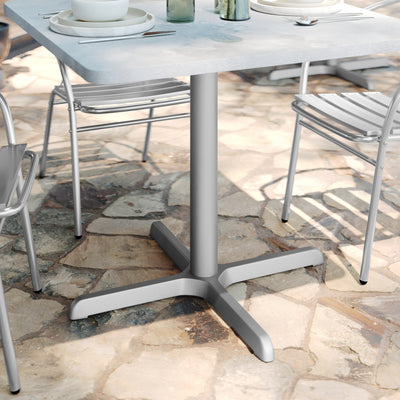30" x 30" Restaurant Table X-Base with 3" Dia. Table Height Column - View 2