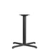Black |#| 30" x 30" Restaurant Table X-Base with 3" Dia. Table Height Column
