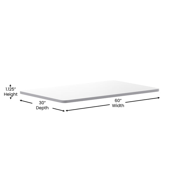 White/Gray |#| 30inch x 60inch Table Top with White or Gray Reversible Laminate Top