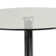 31.5inch Round Glass Table with 29inchH Chrome Base - Pedestal Table - Event Table