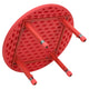 Red |#| 33inch Round Red Plastic Height Adjustable Activity Table