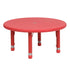 33" Round Plastic Height Adjustable Activity Table