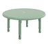 Sage |#| Commercial Plastic Adjustable Height Classroom Activity Table-Sage, 33" RD