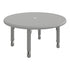 Soft Gray |#| Commercial Plastic Adjustable Height Classroom Activity Table-Soft Gray, 33" RD