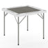 White/Gray |#| White 34.5" Square 4-Player Folding Card Table with Gray Felt and Cup Holders
