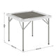 White/Gray |#| White 34.5" Square 4-Player Folding Card Table with Gray Felt and Cup Holders