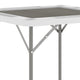 White/Gray |#| White 34.5" Square 4-Player Folding Card Table with Gray Felt and Cup Holders