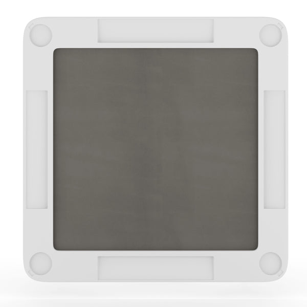 White/Gray |#| White 34.5" Square 4-Player Folding Card Table with Gray Felt and Cup Holders