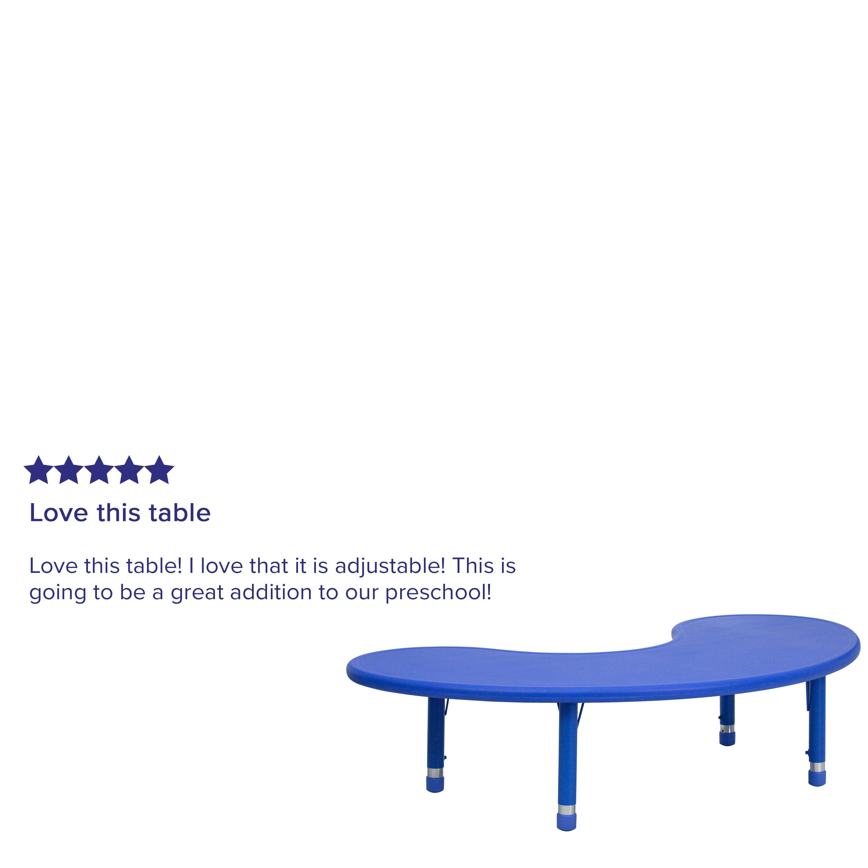 Half moon preschool table on sale