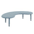 Dusty Blue |#| Commercial Half-Moon Adjustable Height Classroom Activity Table-Dusty Blue-65x35
