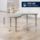 Soft Gray |#| 5 PC Plastic Activity Table and 4 Chairs Set, 10.5" Seat Height-Soft Gray
