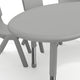 Soft Gray |#| 5 PC Plastic Activity Table and 4 Chairs Set, 10.5" Seat Height-Soft Gray
