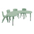 Sage |#| 5 PC Plastic Activity Table and 4 Chairs Set, 10.5" Seat Height-Sage