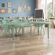 Sage |#| 5 PC Plastic Activity Table and 4 Chairs Set, 10.5" Seat Height-Sage