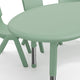 Sage |#| 5 PC Plastic Activity Table and 4 Chairs Set, 10.5" Seat Height-Sage