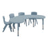 Dusty Blue |#| 5 PC Plastic Activity Table and 4 Chairs Set, 10.5" Seat Height-Dusty Blue