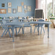 Dusty Blue |#| 5 PC Plastic Activity Table and 4 Chairs Set, 10.5" Seat Height-Dusty Blue
