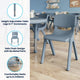 Dusty Blue |#| 5 PC Plastic Activity Table and 4 Chairs Set, 10.5" Seat Height-Dusty Blue