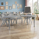 Soft Gray |#| 5 PC Plastic Activity Table and 4 Chairs Set, 10.5" Seat Height-Soft Gray