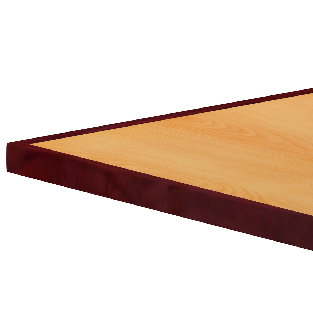 36inch Square 2-Tone Cherry & Mahogany Resin Table Top with 2inch Thick Drop-Lip