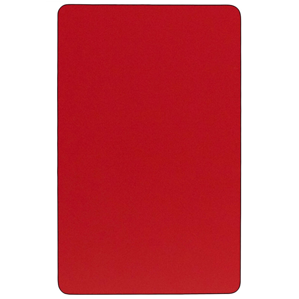 Red |#| 36inchW x 72inchL Rectangular Red HP Laminate Activity Table - Height Adjustable Legs