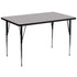 36''W x 72''L Rectangular Thermal Laminate Activity Table - Standard Height Adjustable Legs