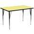 36''W x 72''L Rectangular Thermal Laminate Activity Table - Standard Height Adjustable Legs