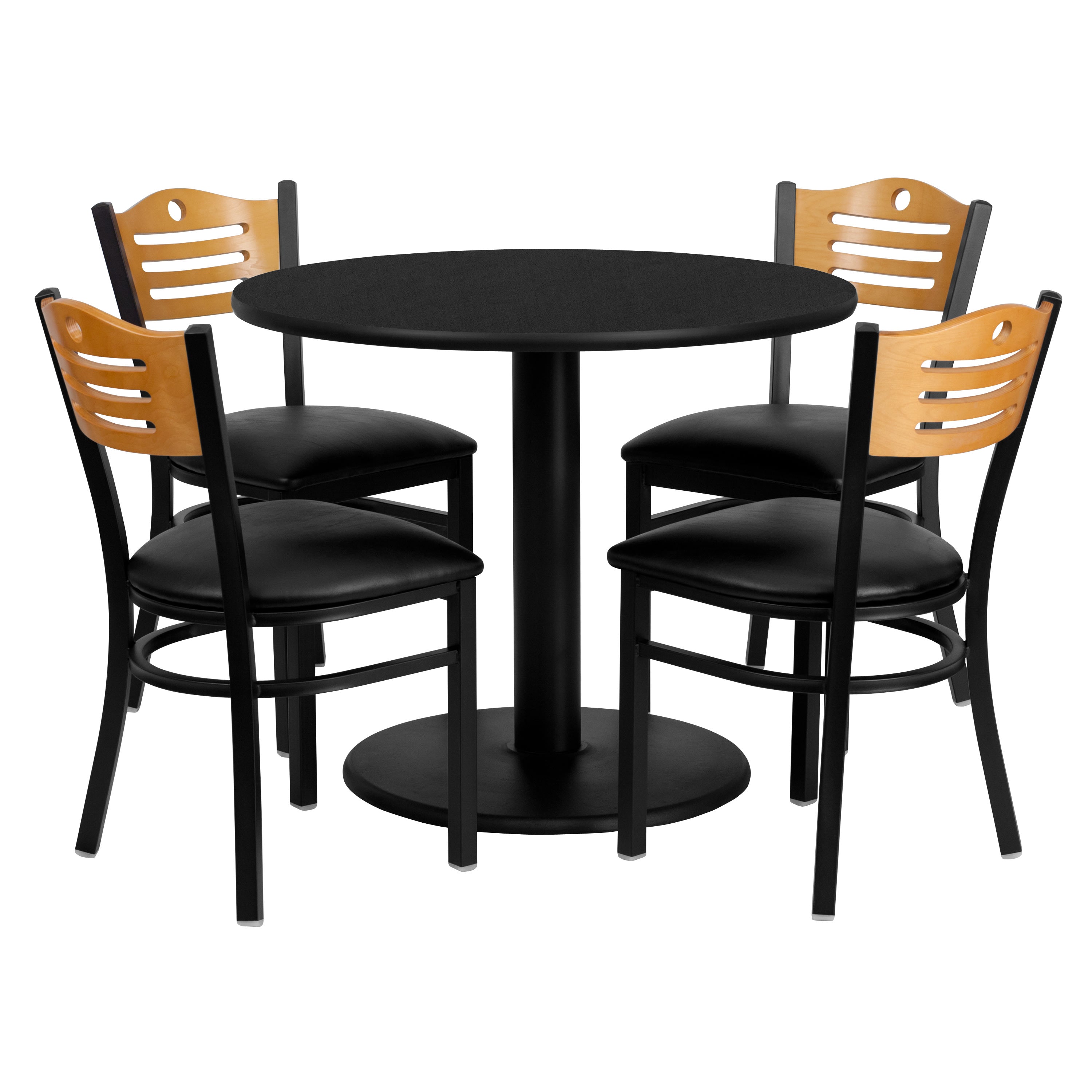 36RD Laminate Table Set REST 36RND 4SLAT BizChair