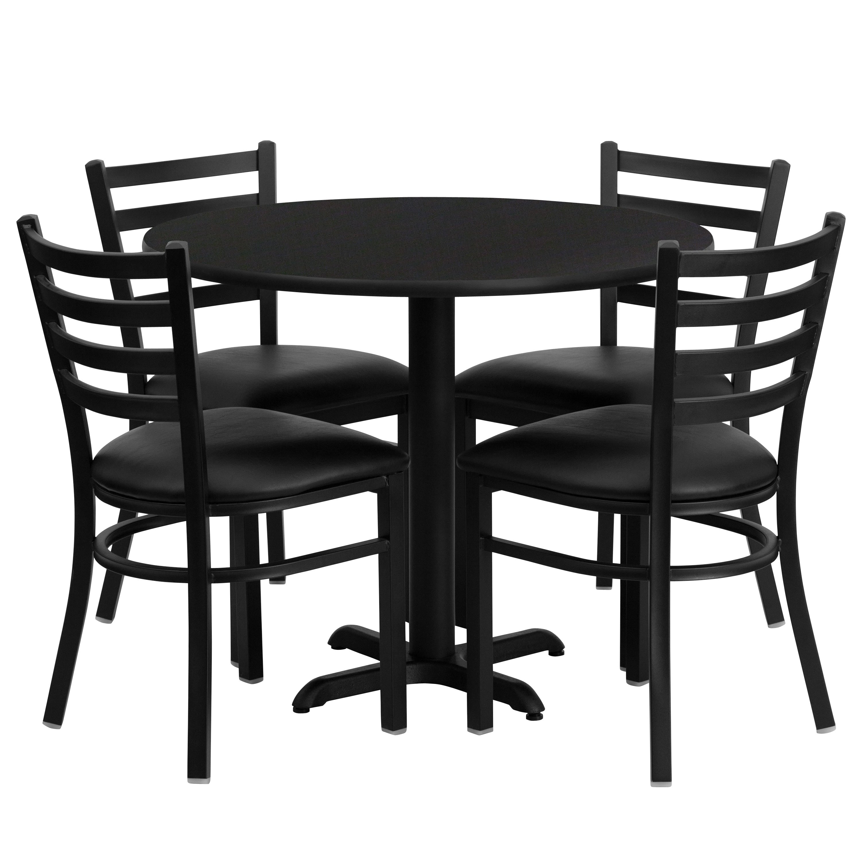 36RD Laminate Table Set REST 36RND 4LADXBAS BizChair