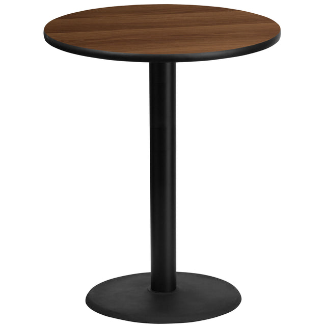 36'' Round Laminate Table Top with 24'' Round Bar Height Table Base - View 1
