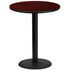 36'' Round Laminate Table Top with 24'' Round Bar Height Table Base