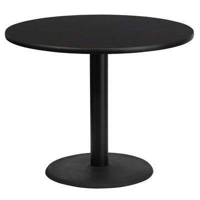 36'' Round Laminate Table Top with 24'' Round Table Height Base - View 1