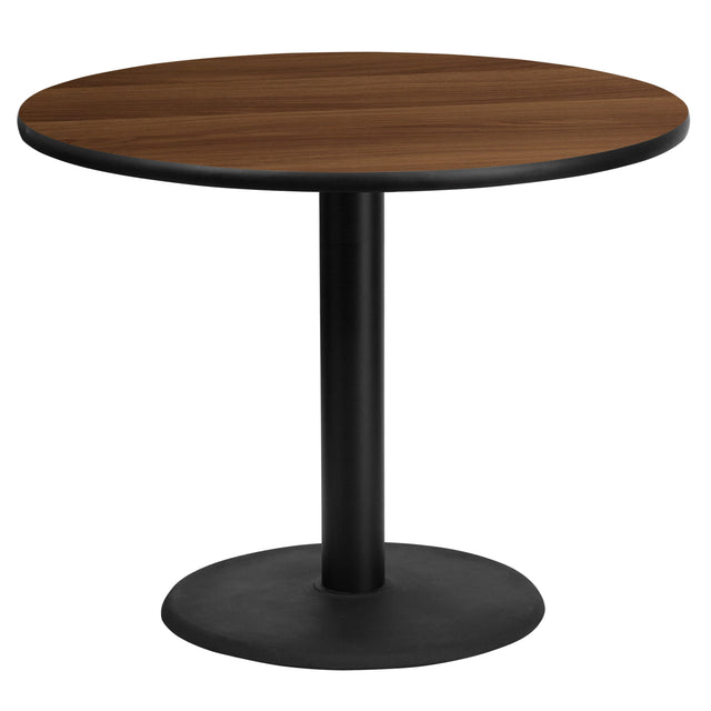 36'' Round Laminate Table Top with 24'' Round Table Height Base - View 1