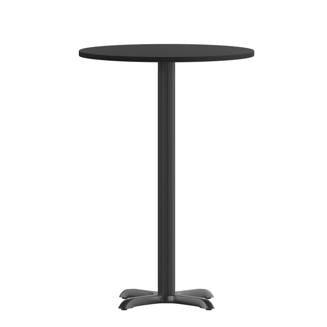 36'' Round Laminate Table Top with 30'' x 30'' Bar Height Table Base - View 1