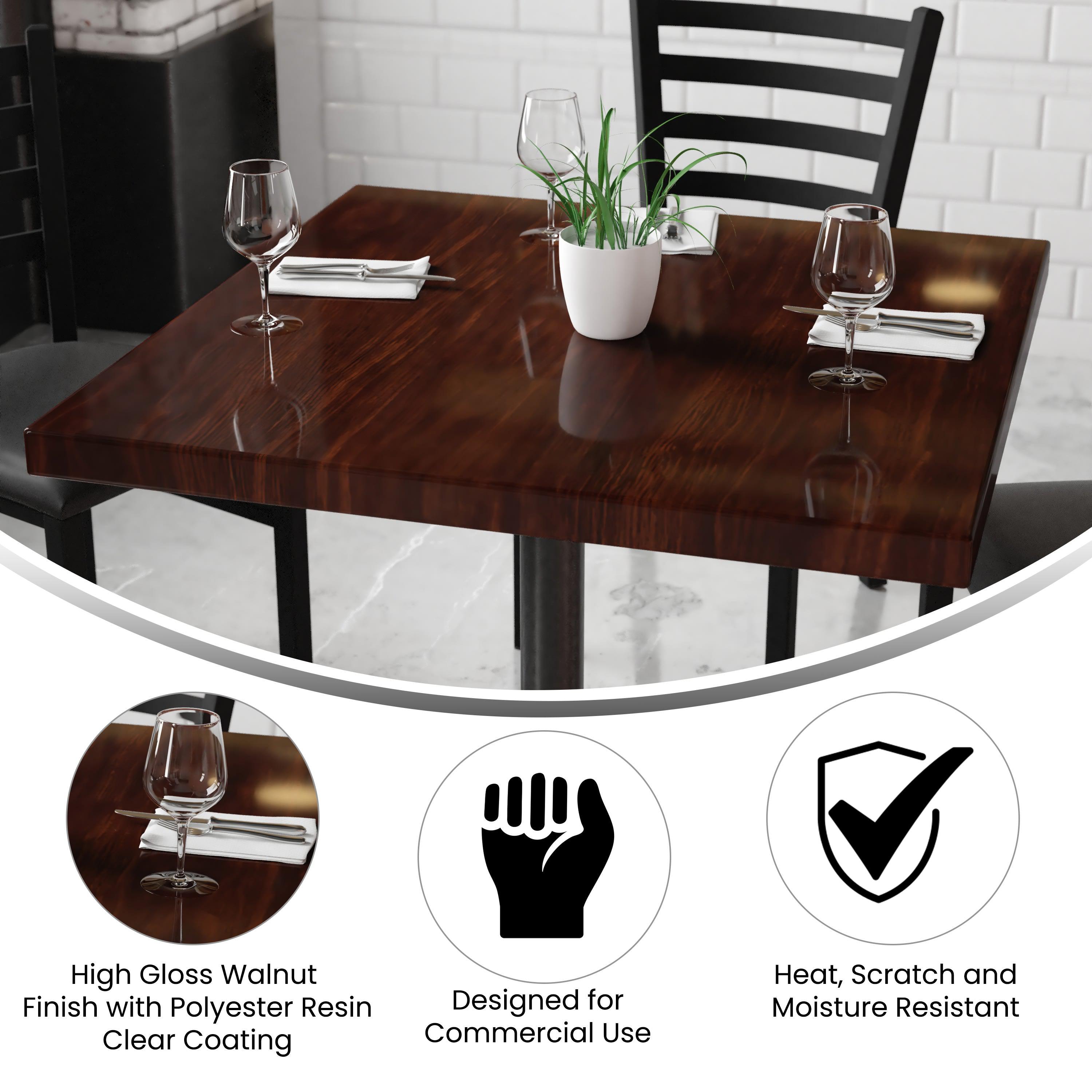 36SQ Hi Gloss Resin Table Top BFDH 36SQHGR BizChair