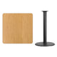 Natural |#| 36inch Square Natural Laminate Table Top with 24inch Round Bar Height Table Base