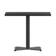 Black |#| 36inch Square Black Laminate Table Top with 30inch x 30inch Table Height Base