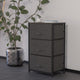 Gray Drawers/Black Frame |#| 3 Drawer Vertical Storage Dresser with Black Wood Top & Gray Fabric Pull Drawers