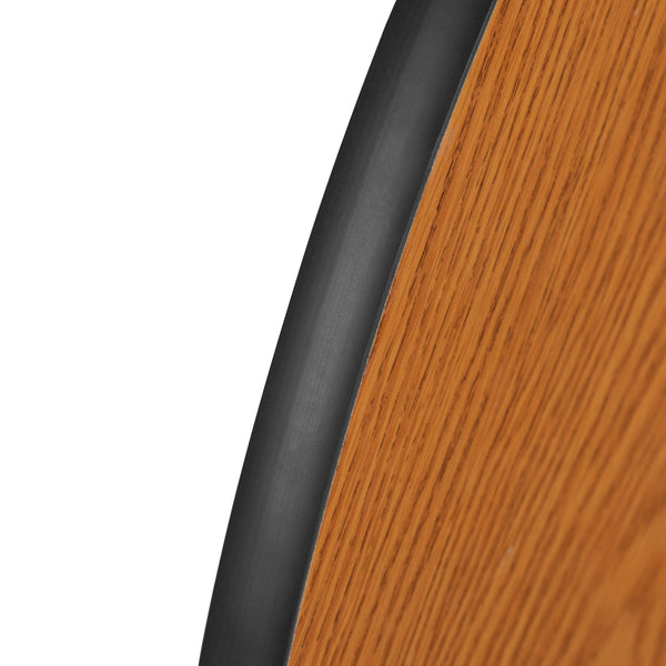 Oak |#| 3 Piece 76inch Oval Wave Flexible Oak Adjustable Activity Table Set