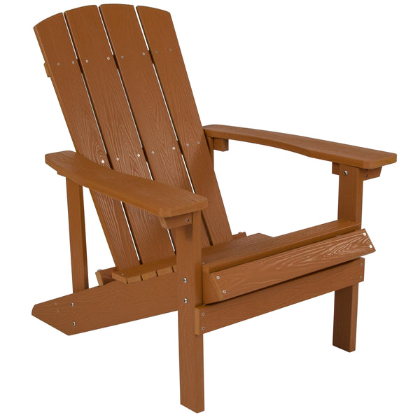 Teak |#| Star and Moon Fire Pit with Mesh Cover & 2 Teak Poly Resin Adirondack Chairs