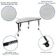 Grey |#| 3PC Mobile 76inch Oval Wave Flexible Grey Kids Adjustable Activity Table Set