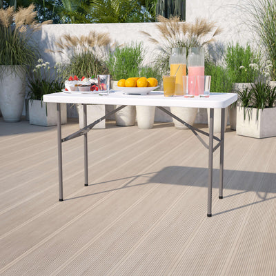 4-Foot Plastic Folding Table - View 2