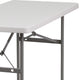 4-Foot Granite White Plastic Folding Table - Banquet / Event Folding Table