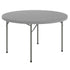 Gray |#| 4FT. Round Granite Dark Gray Plastic Folding Table-Banquet / Event Folding Table