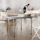 Gray |#| 4FT. Round Granite Dark Gray Plastic Folding Table-Banquet / Event Folding Table