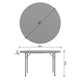 Gray |#| 4FT. Round Granite Dark Gray Plastic Folding Table-Banquet / Event Folding Table